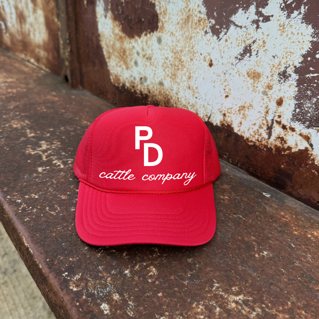 PD Cattle Red Trucker Cap