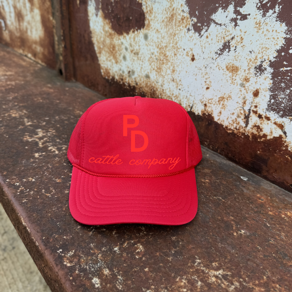 PD Cattle Red Trucker Cap