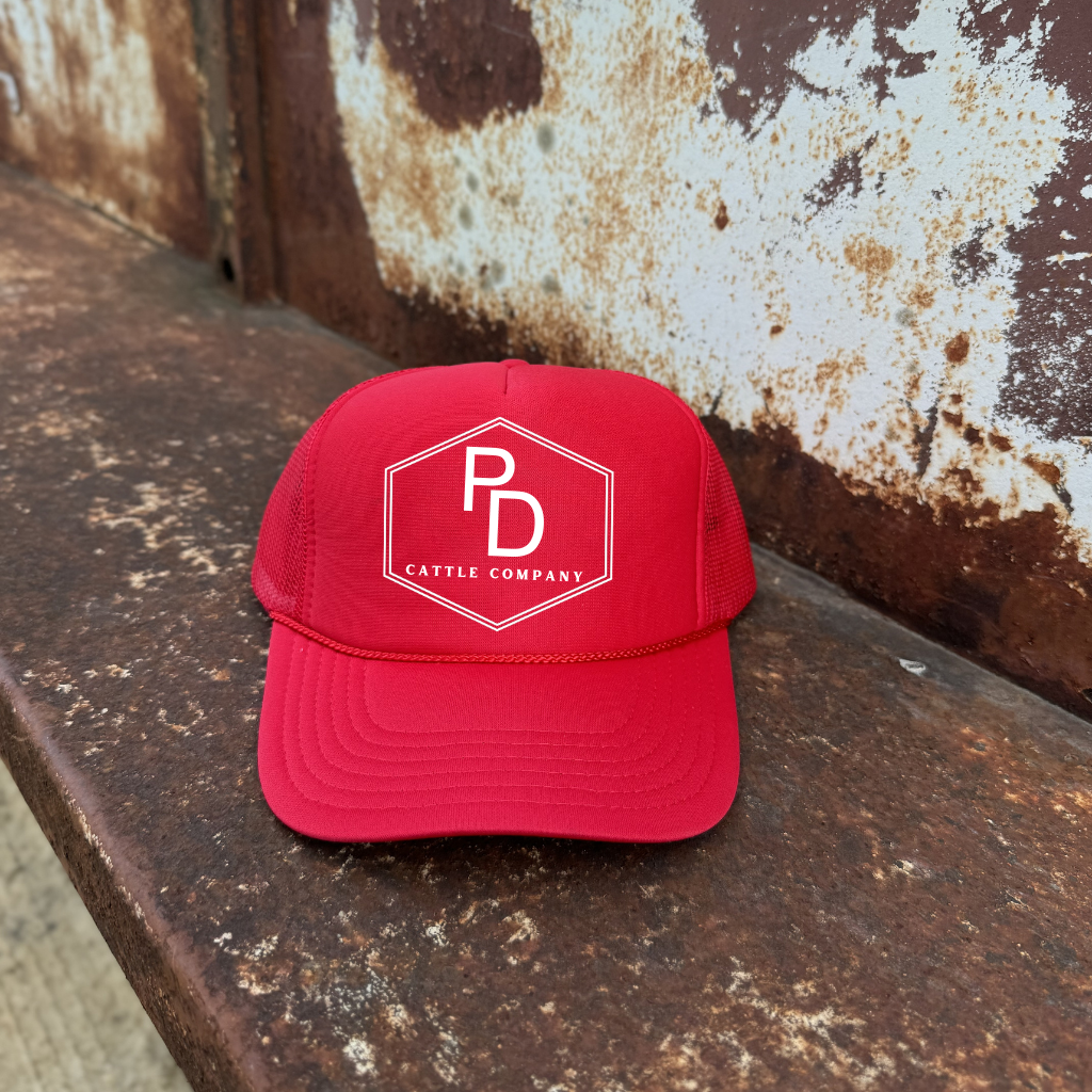 PD Cattle Red Trucker Cap