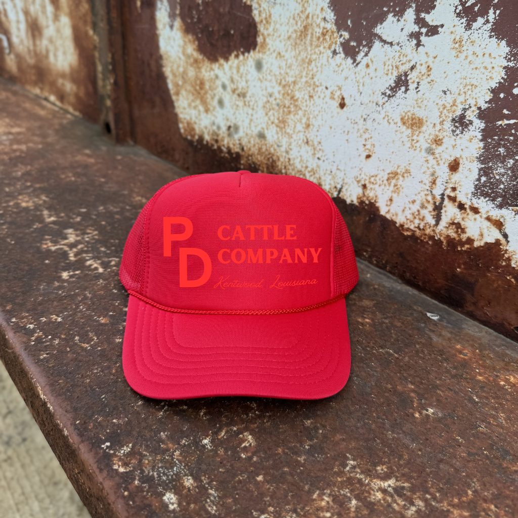 PD Cattle Red Trucker Cap