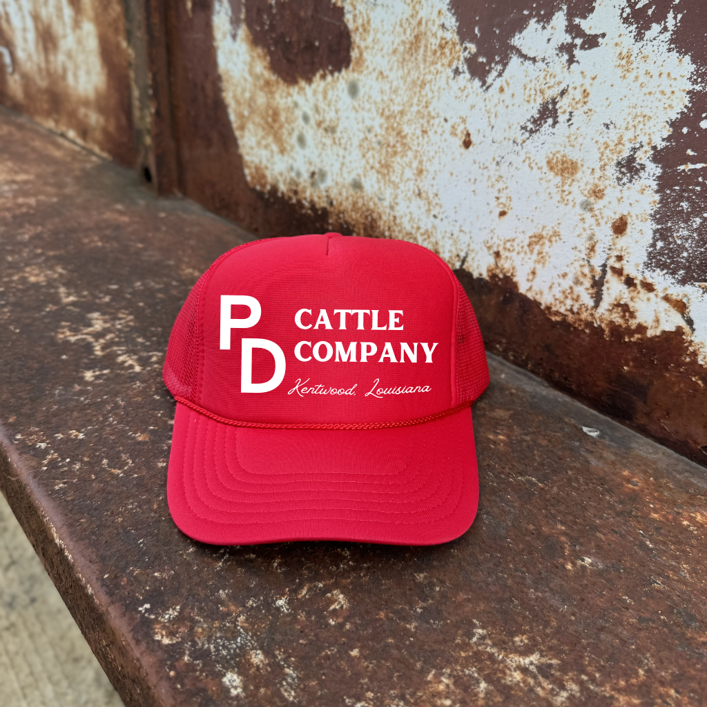 PD Cattle Red Trucker Cap