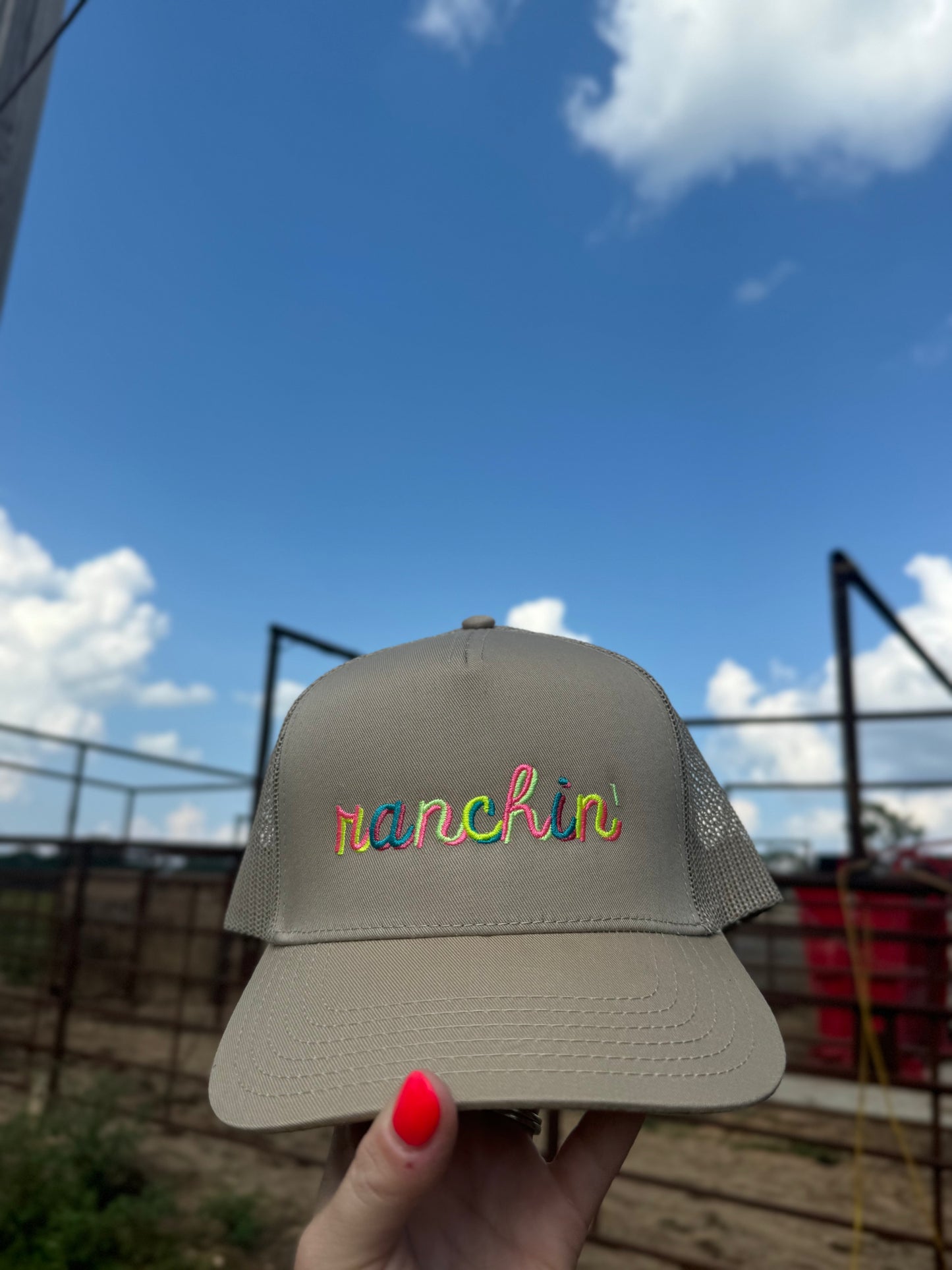 ranchin' neon cap