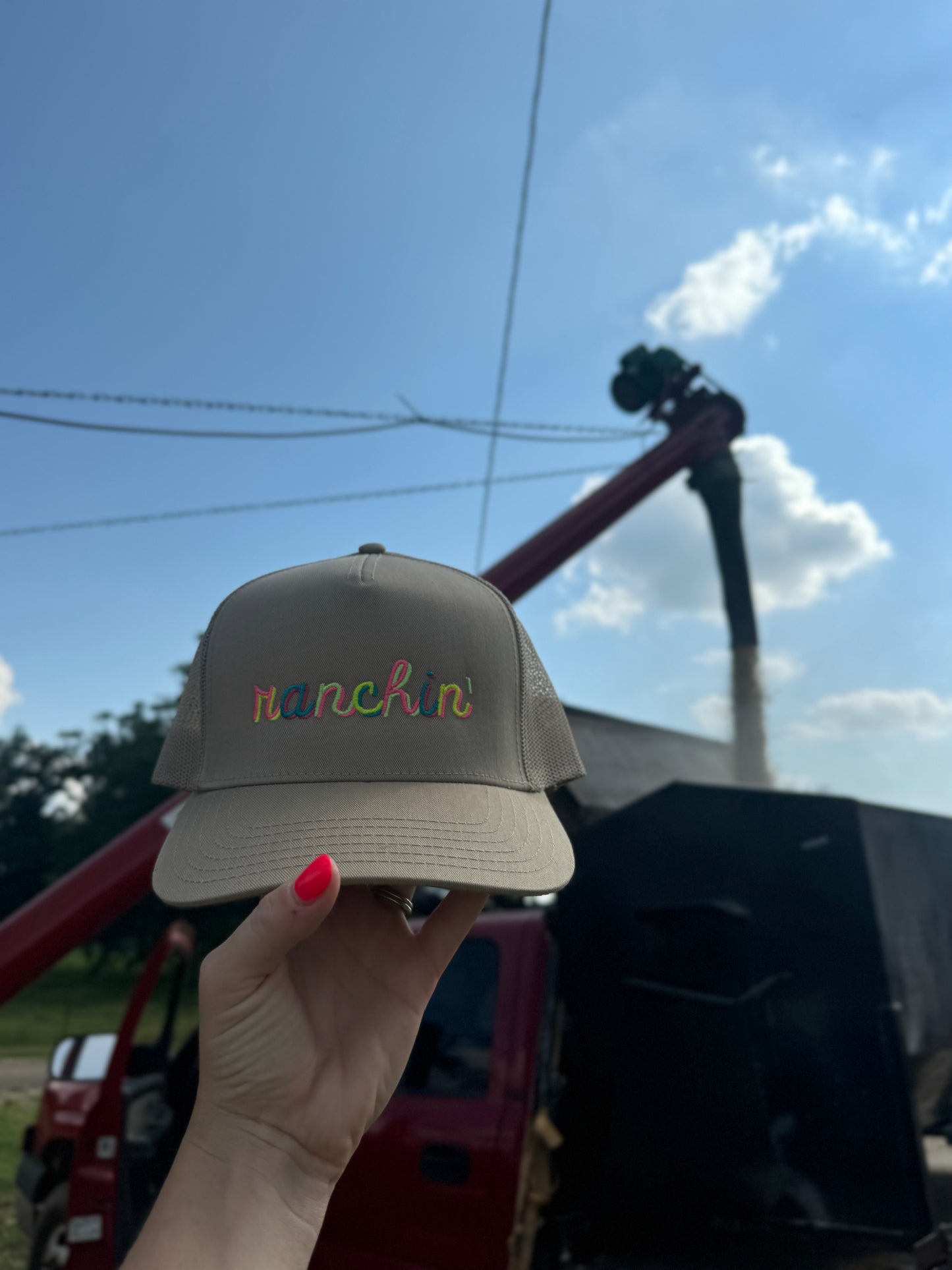 ranchin' neon cap