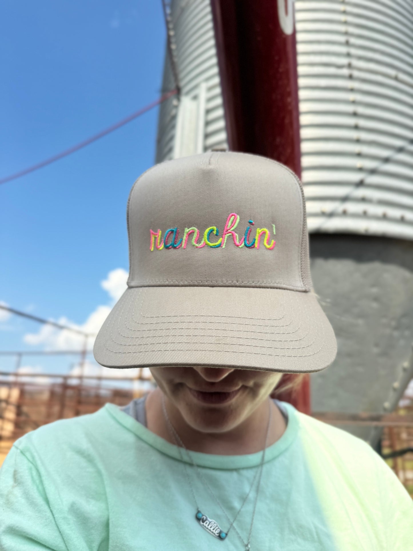 ranchin' neon cap