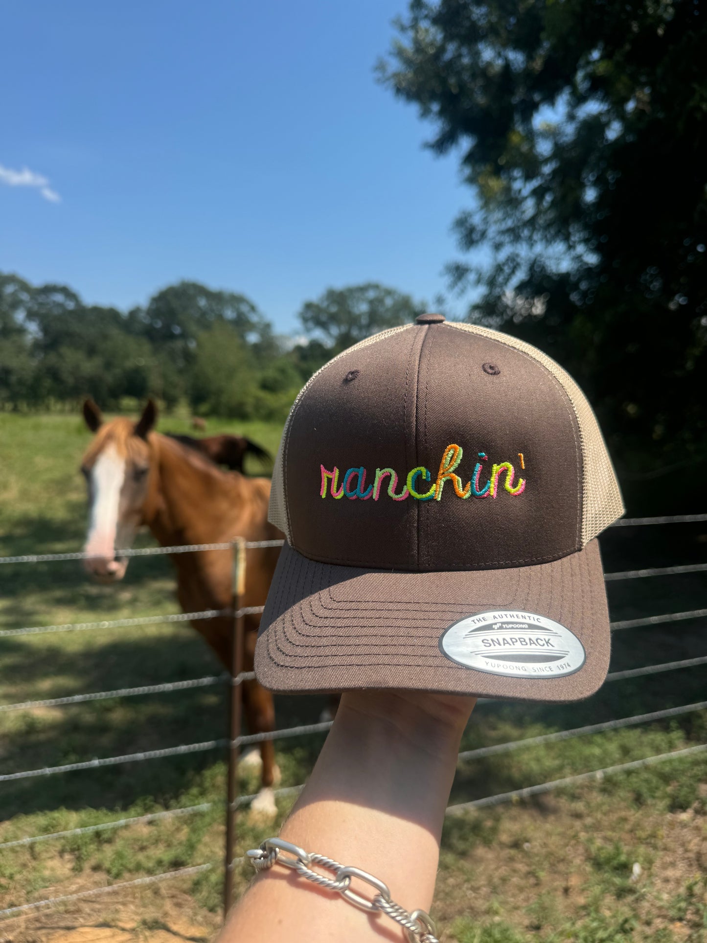 ranchin' neon cap -- traditonal style