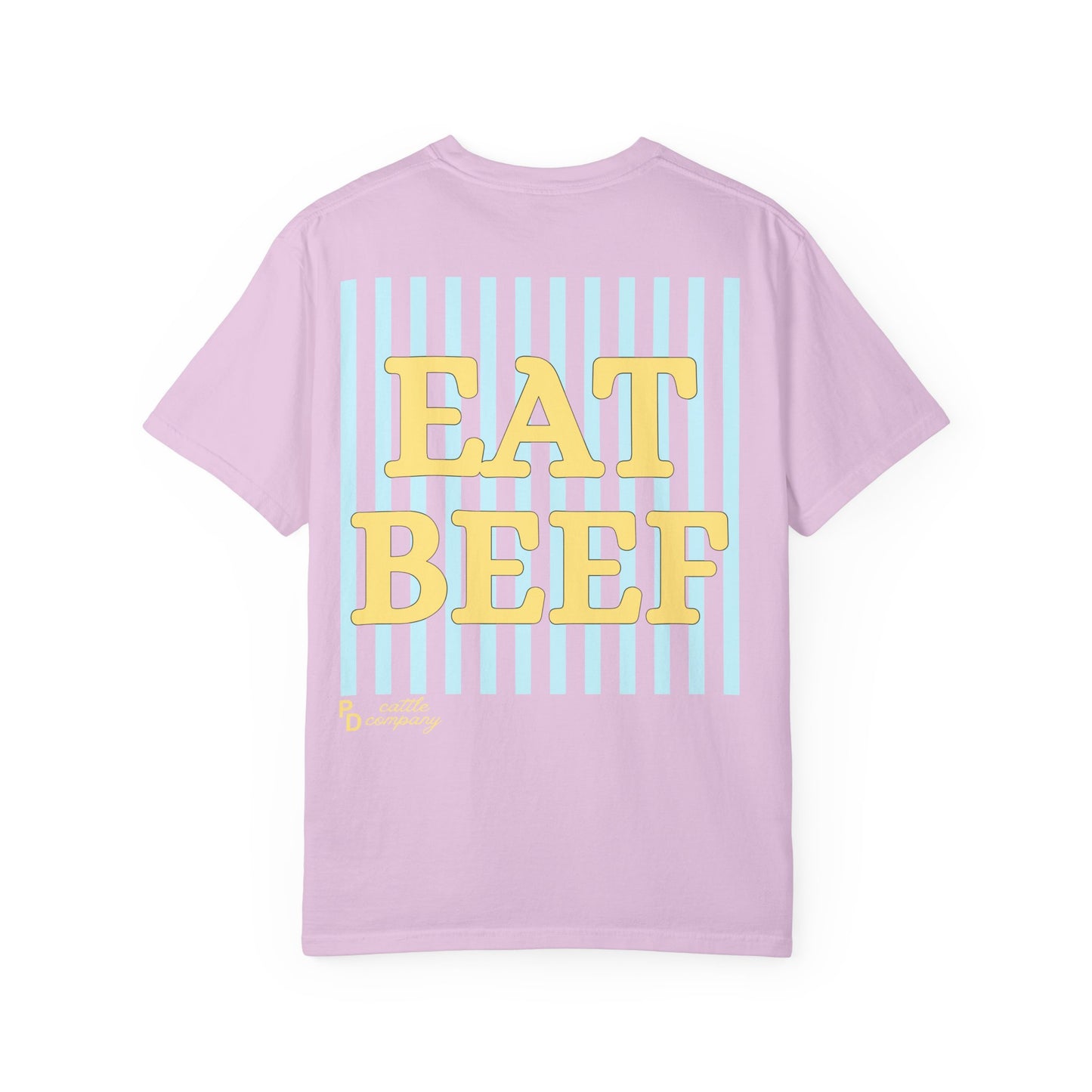Trendy "Eat Beef" Graphic Tee - Back Design
