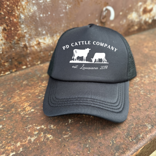 PD Cattle Jet Black Trucker Cap