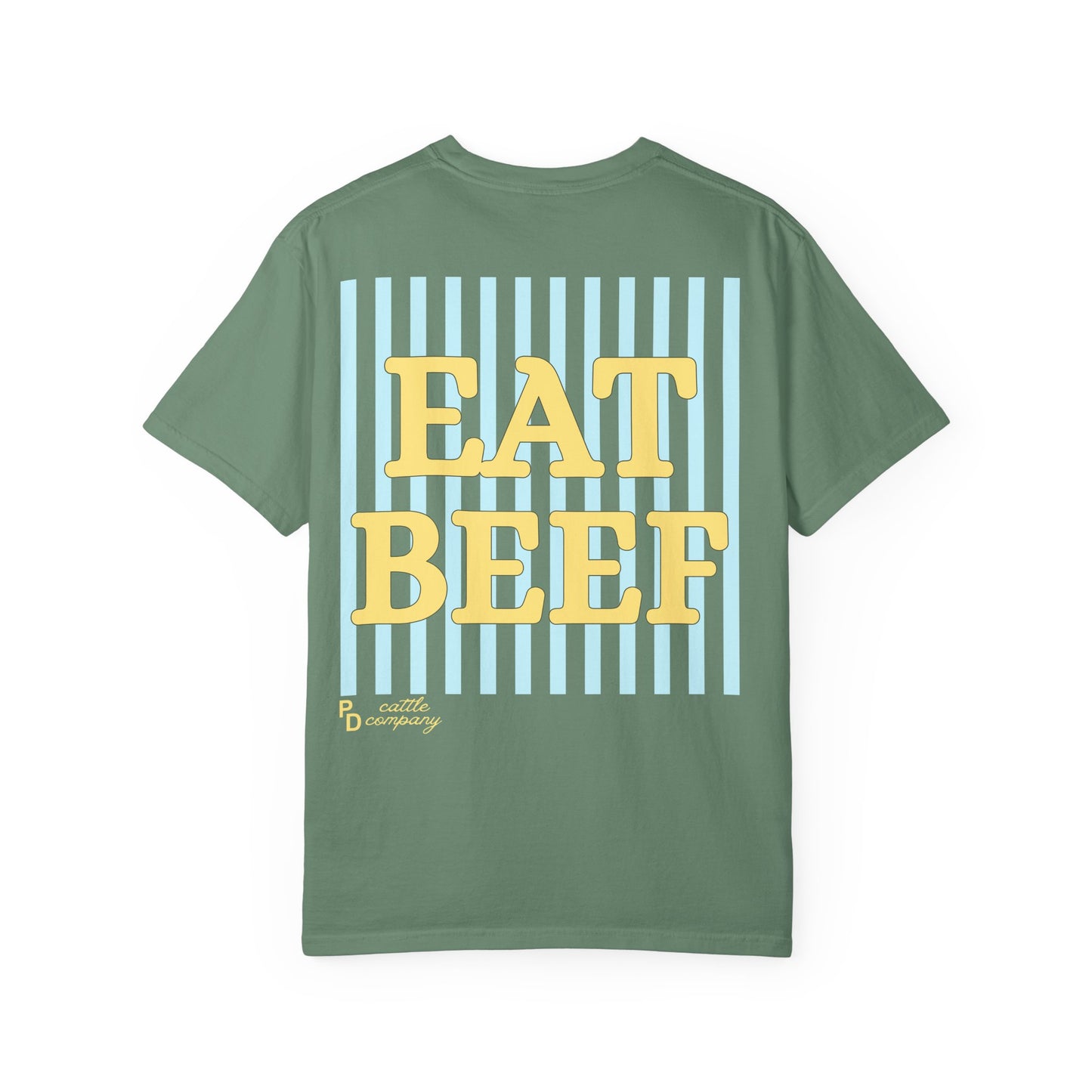 Trendy "Eat Beef" Graphic Tee - Back Design