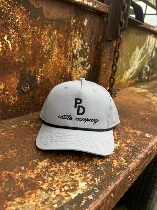 PD Cattle Embroidered Roper Light Grey Cap