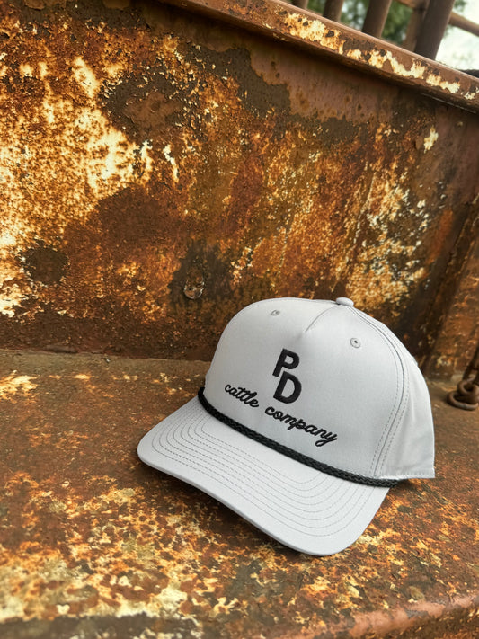 PD Cattle Embroidered Roper Light Grey Cap
