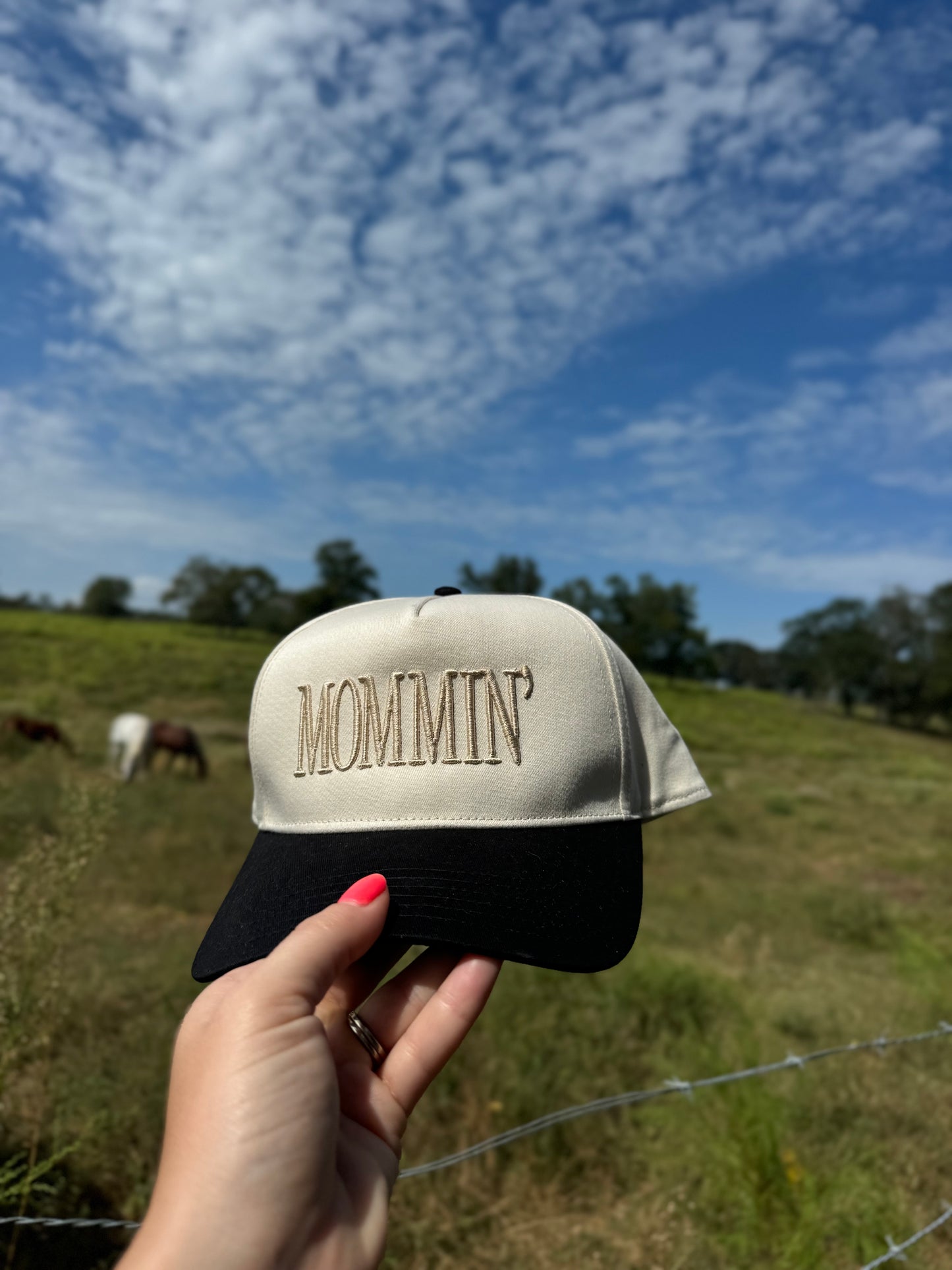 “Mommin” Puff Hat