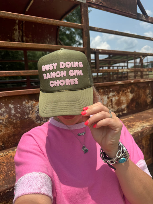 Ranch Girl Chores Trucker Cap