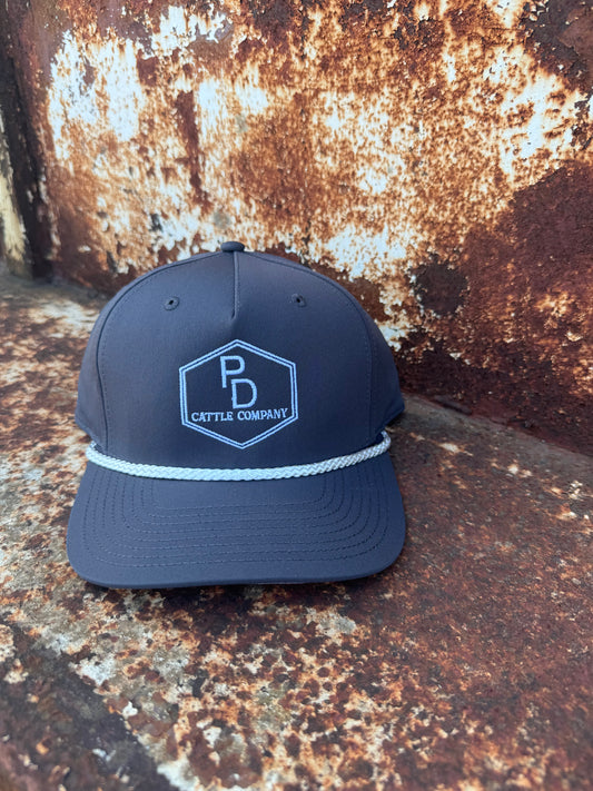 PD Cattle Embroidered Roper Grey Cap
